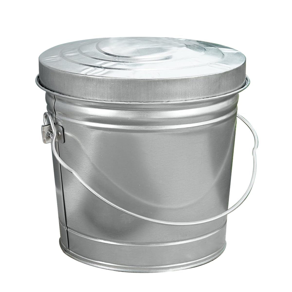 6 Gallon Galvanized Steel Locking Trash Can T73276