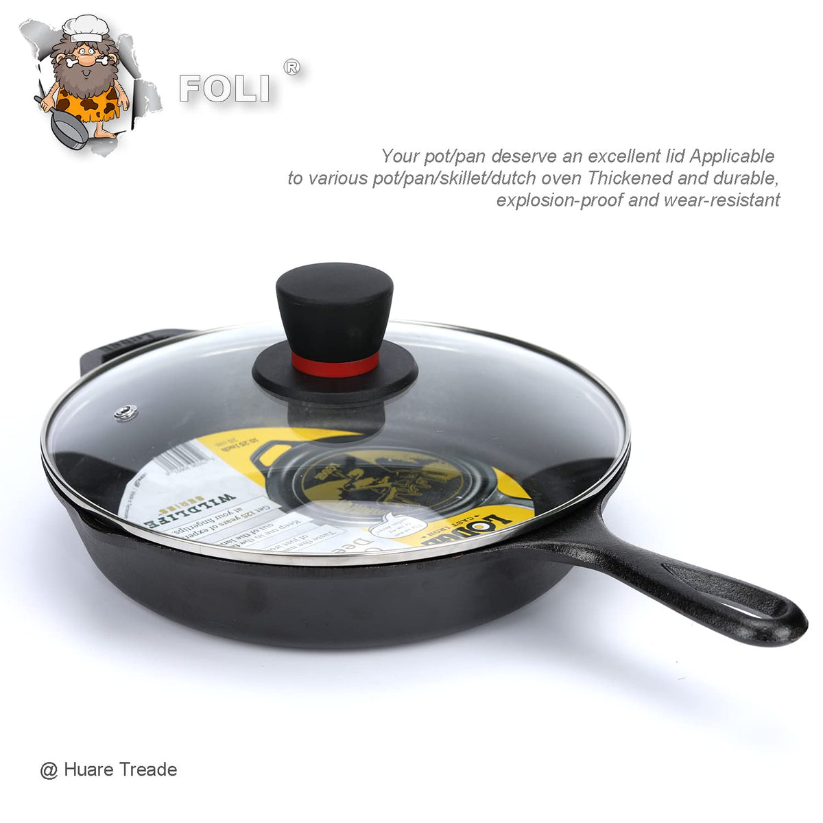10.25 Inch Tempered Glass Lid with Steam Vent G9346