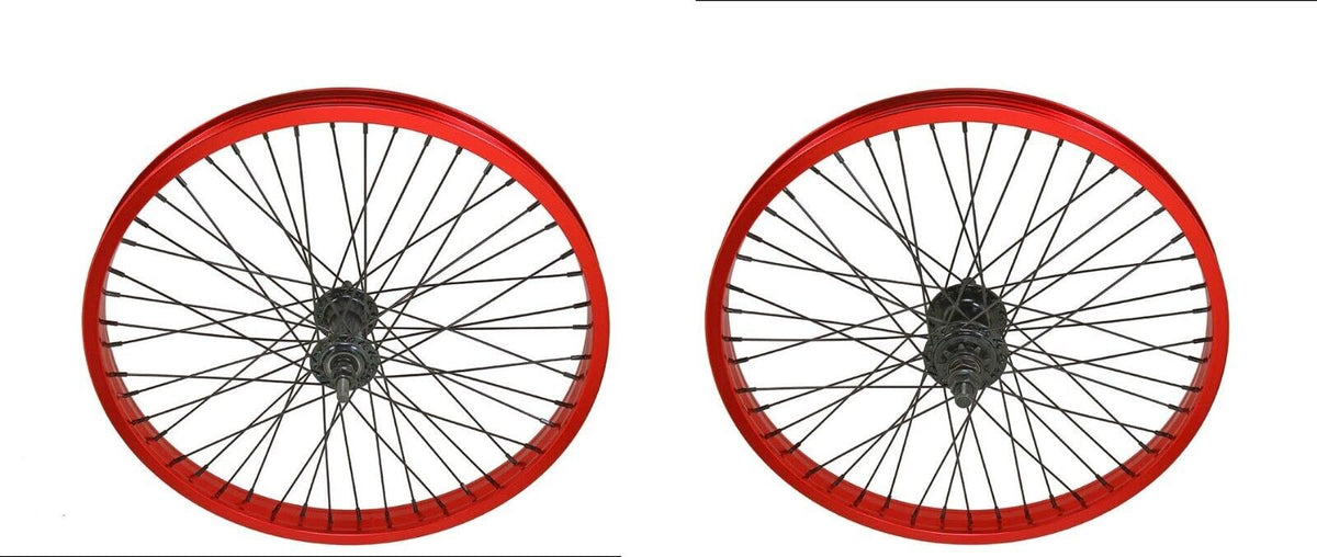 20 x 2.125 Alloy Front & Rear Bike Wheel Set D5029