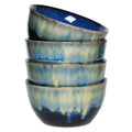 Blue Stoneware Cereal Bowls Set of 4, 26 Oz J453076