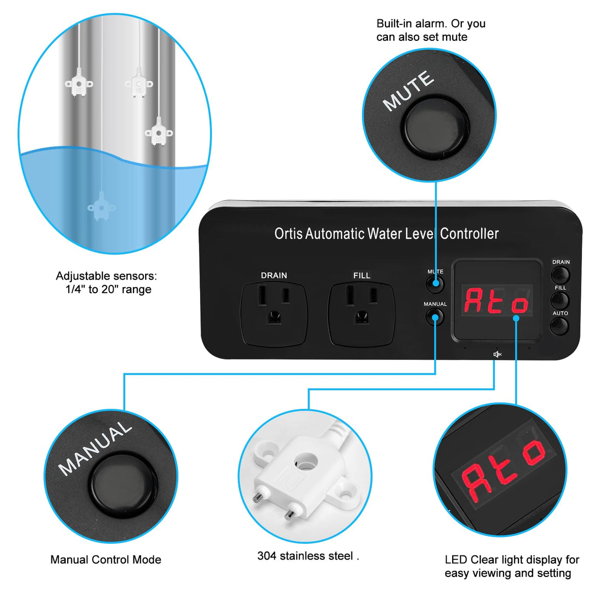 Automatic Water Level Controller for Aquarium Fish Tank A159