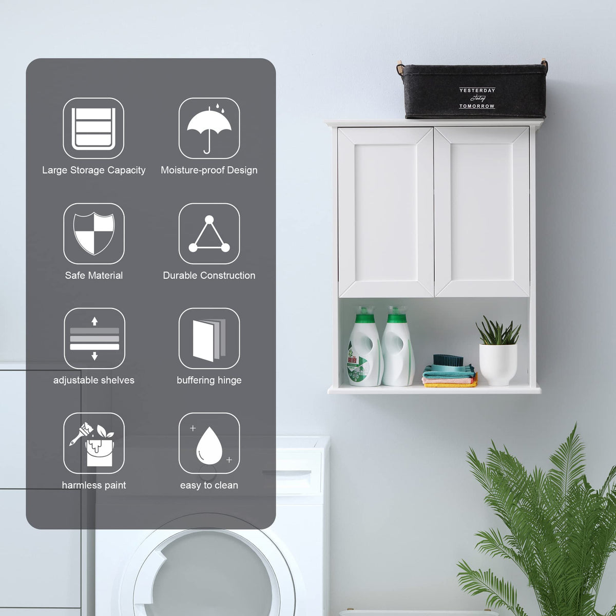 Bathroom Wall Medicine Cabinet with Soft-Close Hinges T829