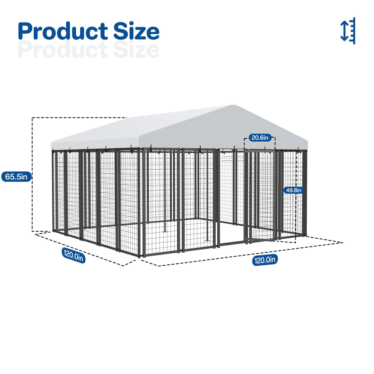 10x10 ft Heavy Duty Outdoor Dog Kennel P622354