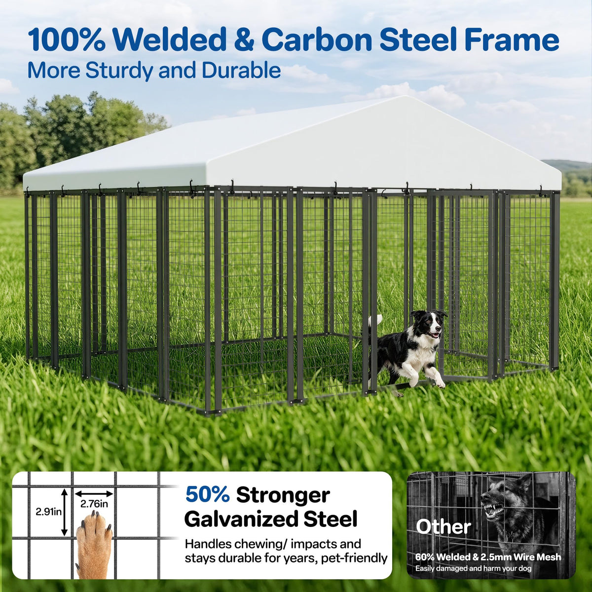 10x10 ft Heavy Duty Outdoor Dog Kennel P622354