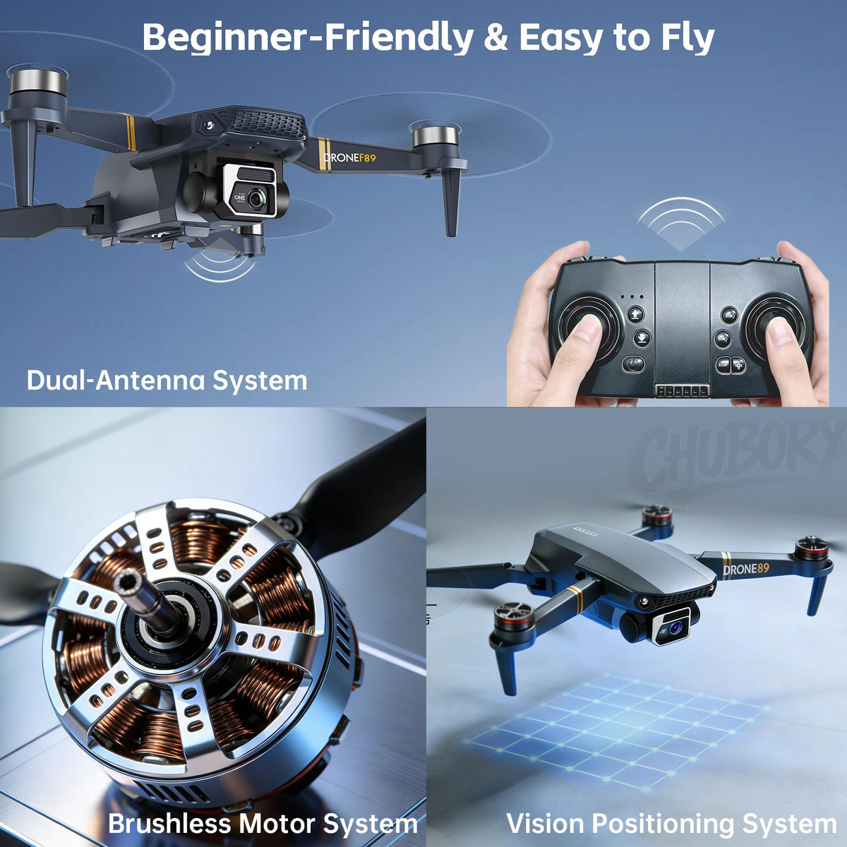 4K Camera Drone with 3 Batteries B6474