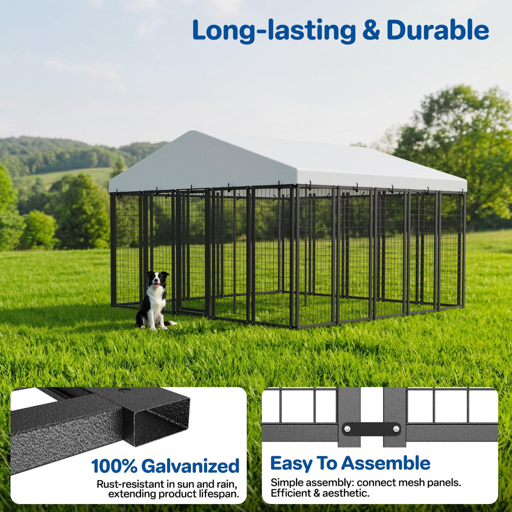 10x10 ft Heavy Duty Outdoor Dog Kennel P622354