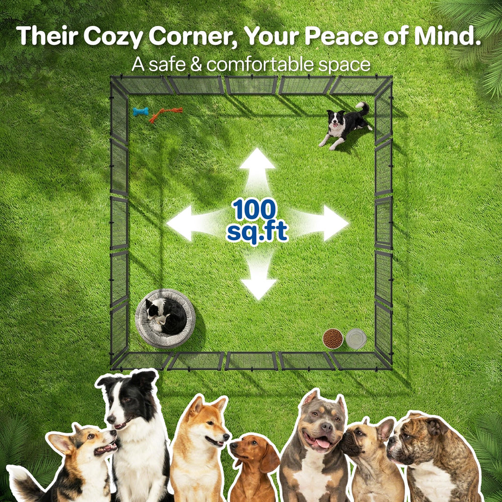 10x10 ft Heavy Duty Outdoor Dog Kennel P622354