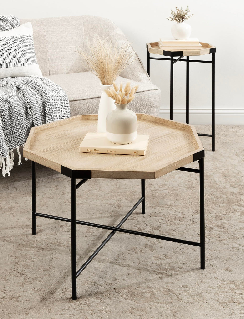 Two-Tone Octagon Coffee Table U65383