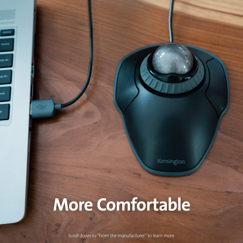 Black-Grey Trackball Mouse with Scroll Ring Z884