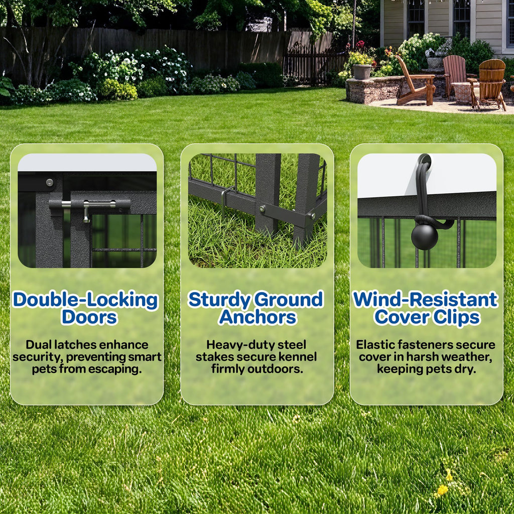 10x10 ft Heavy Duty Outdoor Dog Kennel P622354