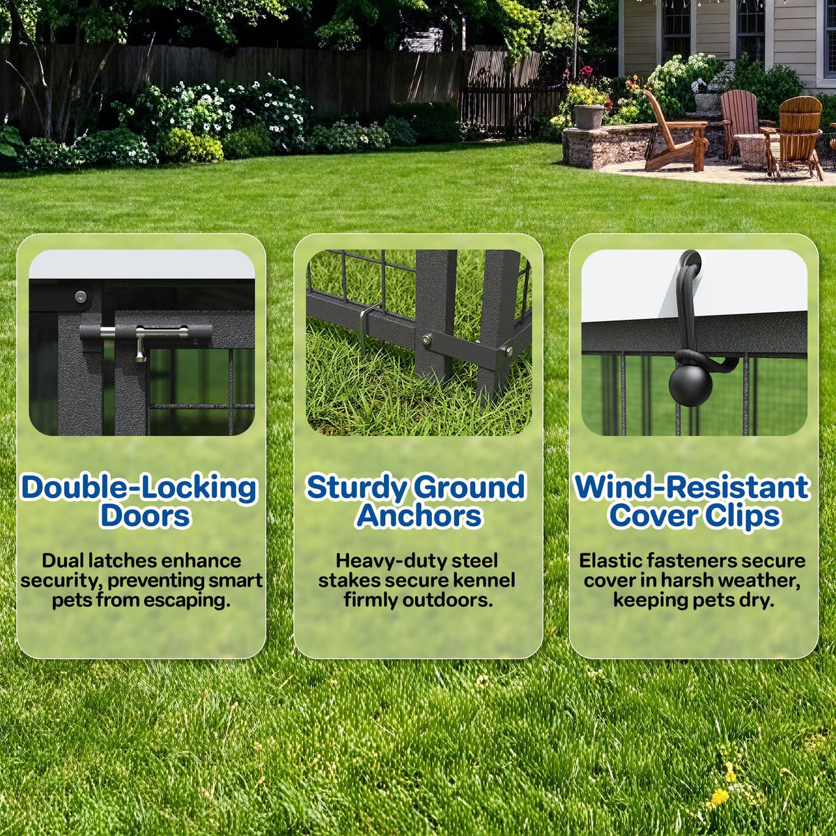 10x10 ft Heavy Duty Outdoor Dog Kennel P622354