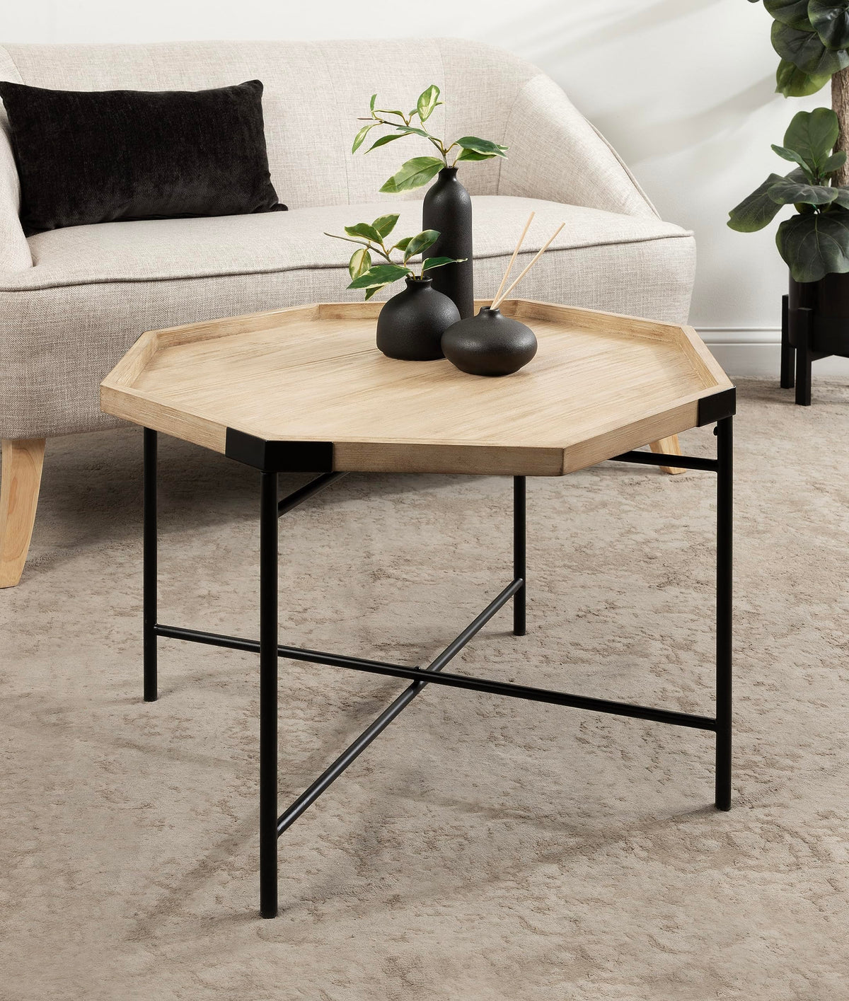 Two-Tone Octagon Coffee Table U65383